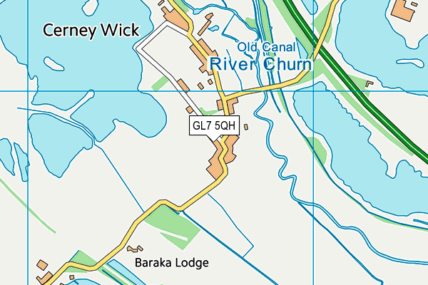 GL7 5QH map - OS VectorMap District (Ordnance Survey)