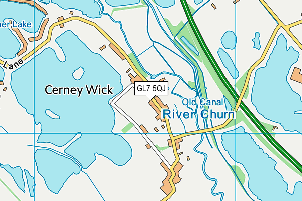 GL7 5QJ map - OS VectorMap District (Ordnance Survey)