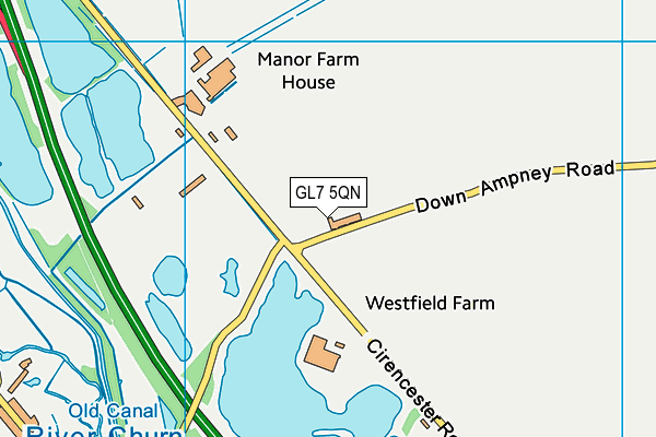 GL7 5QN map - OS VectorMap District (Ordnance Survey)