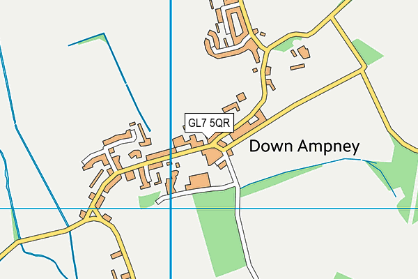 Down Ampney Church of England Primary School map (GL7 5QR) - OS VectorMap District (Ordnance Survey)