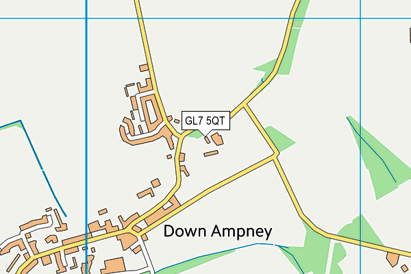 GL7 5QT map - OS VectorMap District (Ordnance Survey)