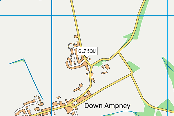 GL7 5QU map - OS VectorMap District (Ordnance Survey)