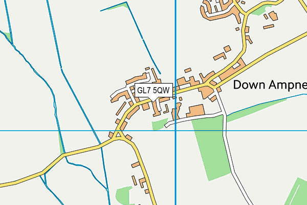 GL7 5QW map - OS VectorMap District (Ordnance Survey)