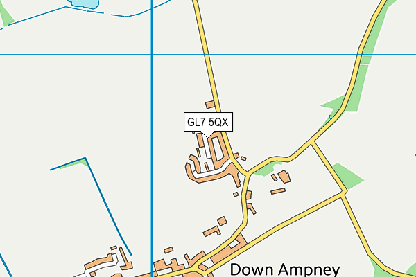 Down Ampney Football  map (GL7 5QX) - OS VectorMap District (Ordnance Survey)