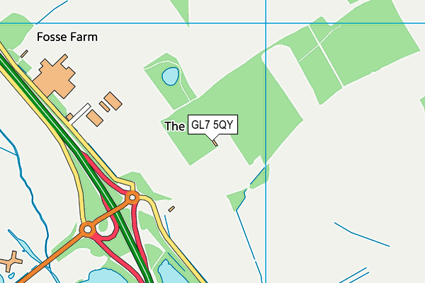 GL7 5QY map - OS VectorMap District (Ordnance Survey)