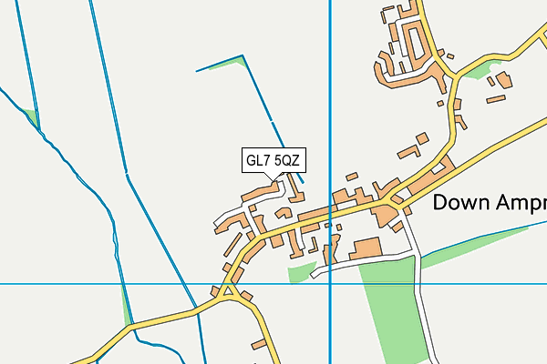 GL7 5QZ map - OS VectorMap District (Ordnance Survey)