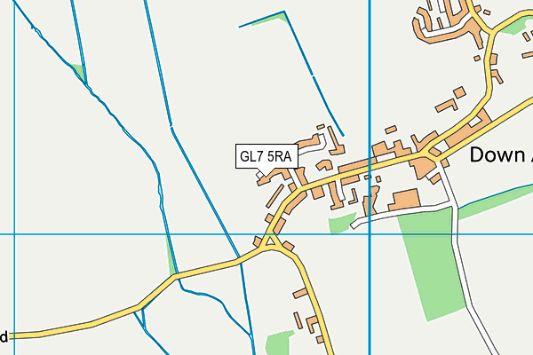 GL7 5RA map - OS VectorMap District (Ordnance Survey)
