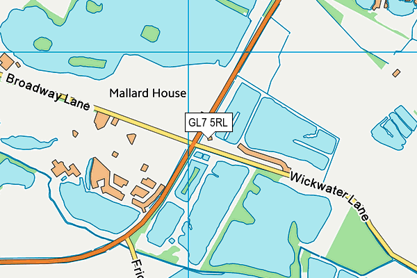 GL7 5RL map - OS VectorMap District (Ordnance Survey)