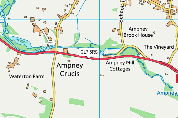 GL7 5RS map - OS VectorMap District (Ordnance Survey)