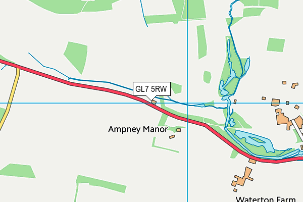 GL7 5RW map - OS VectorMap District (Ordnance Survey)
