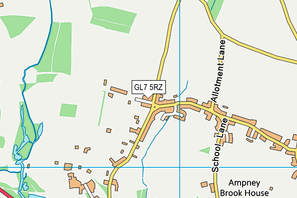 GL7 5RZ map - OS VectorMap District (Ordnance Survey)