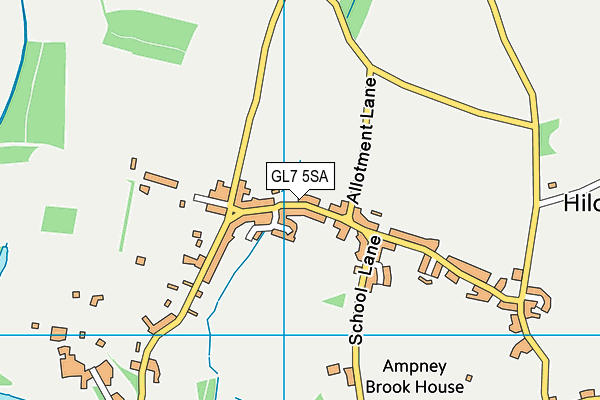 GL7 5SA map - OS VectorMap District (Ordnance Survey)