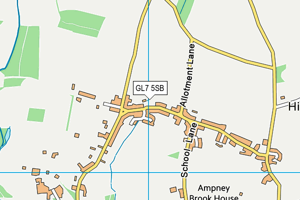 GL7 5SB map - OS VectorMap District (Ordnance Survey)