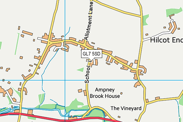Ampney Crucis Church of England Primary School map (GL7 5SD) - OS VectorMap District (Ordnance Survey)
