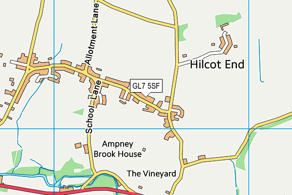 GL7 5SF map - OS VectorMap District (Ordnance Survey)