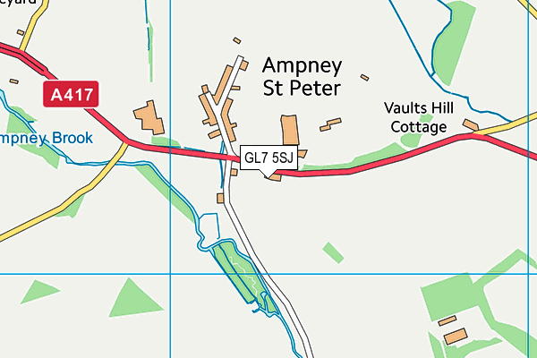 GL7 5SJ map - OS VectorMap District (Ordnance Survey)