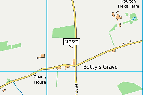 GL7 5ST map - OS VectorMap District (Ordnance Survey)