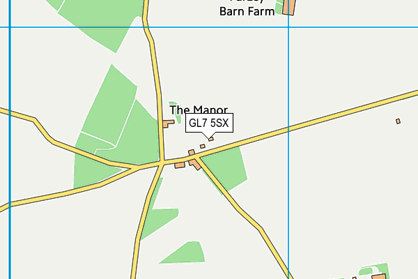 GL7 5SX map - OS VectorMap District (Ordnance Survey)