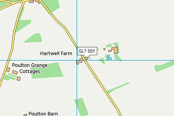 GL7 5SY map - OS VectorMap District (Ordnance Survey)