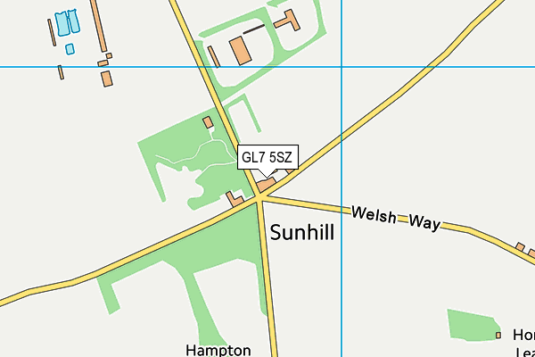 GL7 5SZ map - OS VectorMap District (Ordnance Survey)