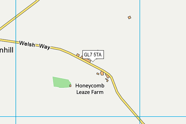 GL7 5TA map - OS VectorMap District (Ordnance Survey)