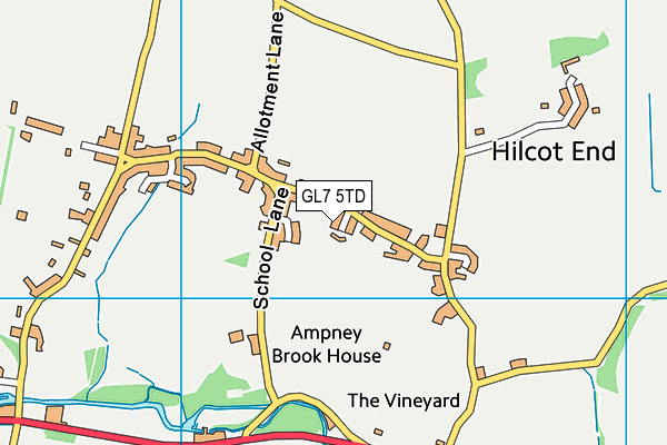 GL7 5TD map - OS VectorMap District (Ordnance Survey)