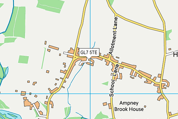 GL7 5TE map - OS VectorMap District (Ordnance Survey)