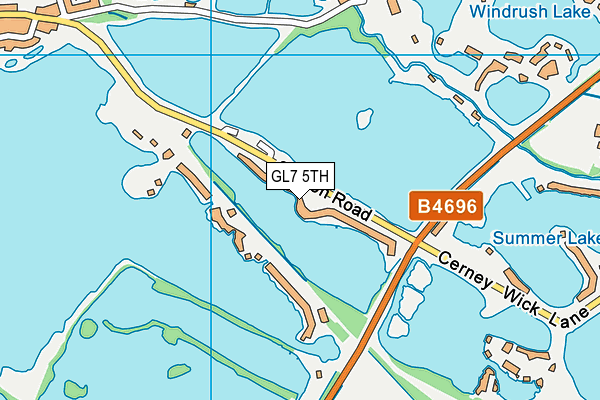 Lakeside Gym map (GL7 5TH) - OS VectorMap District (Ordnance Survey)