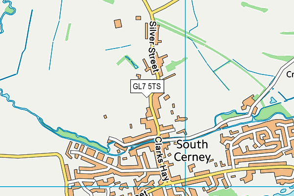 GL7 5TS map - OS VectorMap District (Ordnance Survey)