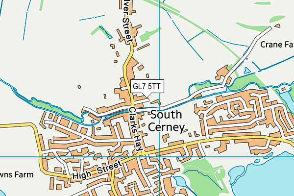 GL7 5TT map - OS VectorMap District (Ordnance Survey)