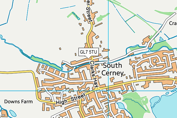 GL7 5TU map - OS VectorMap District (Ordnance Survey)