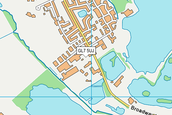 GL7 5UJ map - OS VectorMap District (Ordnance Survey)