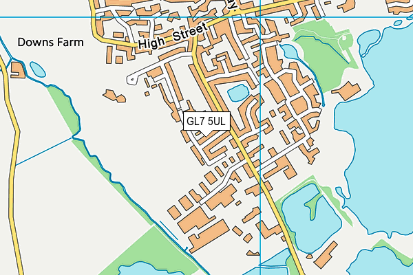 GL7 5UL map - OS VectorMap District (Ordnance Survey)