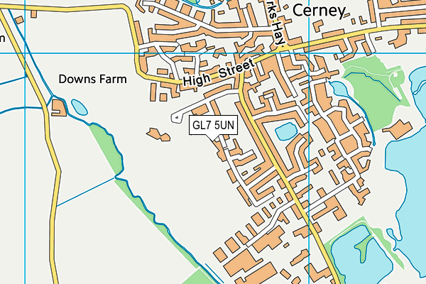 GL7 5UN map - OS VectorMap District (Ordnance Survey)