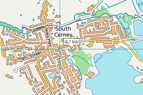 GL7 5UU map - OS VectorMap District (Ordnance Survey)