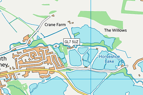 GL7 5UZ map - OS VectorMap District (Ordnance Survey)