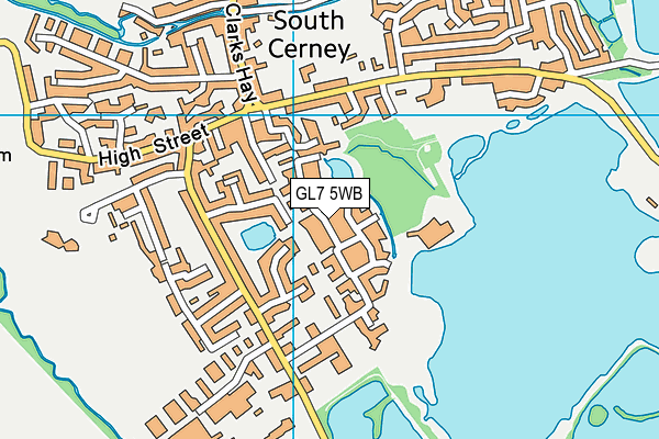 GL7 5WB map - OS VectorMap District (Ordnance Survey)