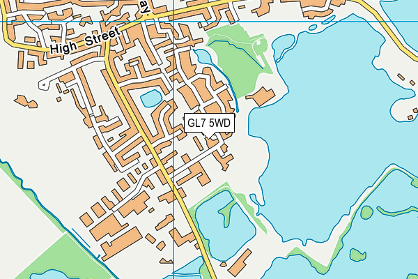 GL7 5WD map - OS VectorMap District (Ordnance Survey)