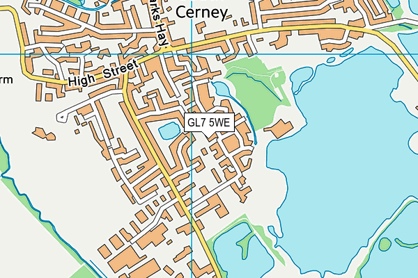 GL7 5WE map - OS VectorMap District (Ordnance Survey)