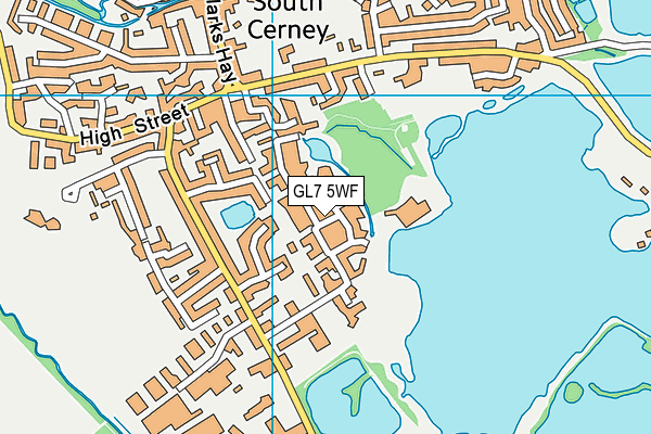 GL7 5WF map - OS VectorMap District (Ordnance Survey)