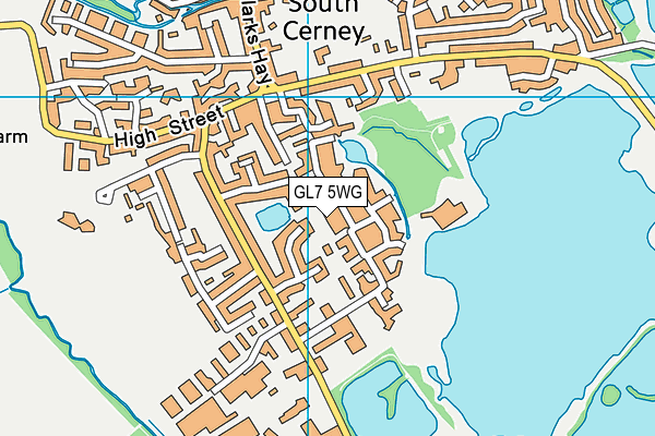 GL7 5WG map - OS VectorMap District (Ordnance Survey)
