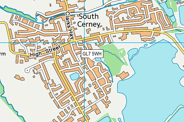 GL7 5WH map - OS VectorMap District (Ordnance Survey)