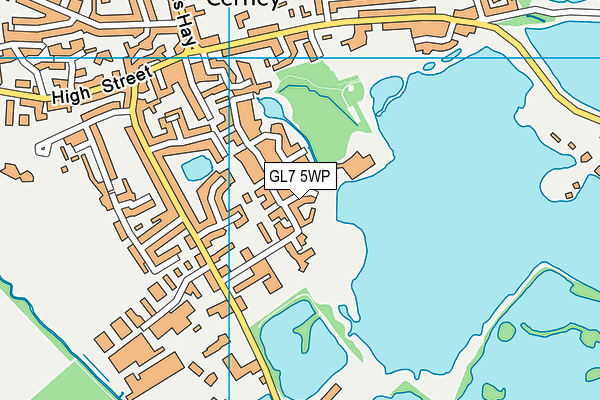 GL7 5WP map - OS VectorMap District (Ordnance Survey)