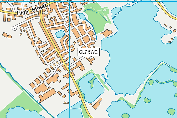 GL7 5WQ map - OS VectorMap District (Ordnance Survey)