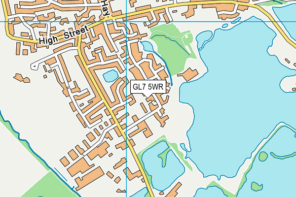 GL7 5WR map - OS VectorMap District (Ordnance Survey)