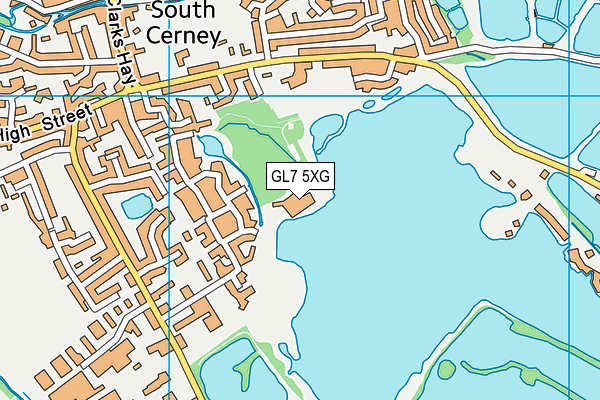 GL7 5XG map - OS VectorMap District (Ordnance Survey)