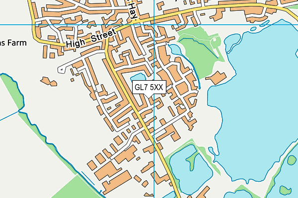 GL7 5XX map - OS VectorMap District (Ordnance Survey)