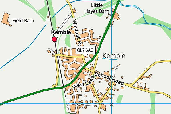 GL7 6AQ map - OS VectorMap District (Ordnance Survey)