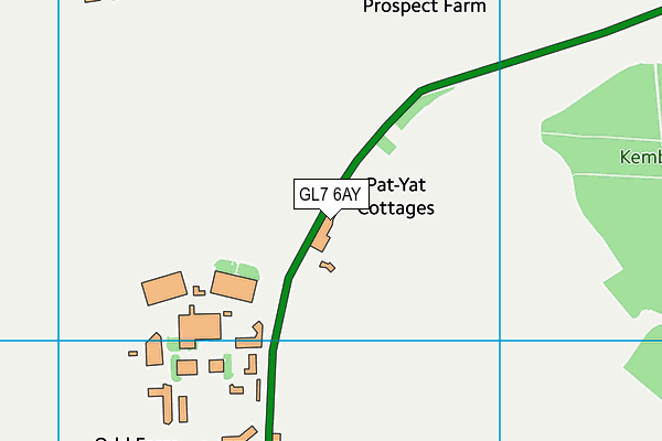 GL7 6AY map - OS VectorMap District (Ordnance Survey)
