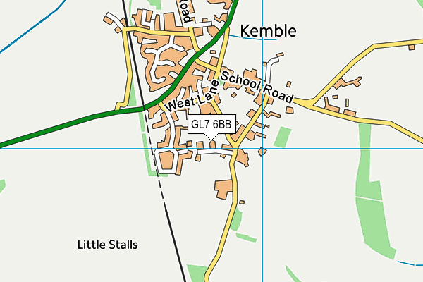 GL7 6BB map - OS VectorMap District (Ordnance Survey)